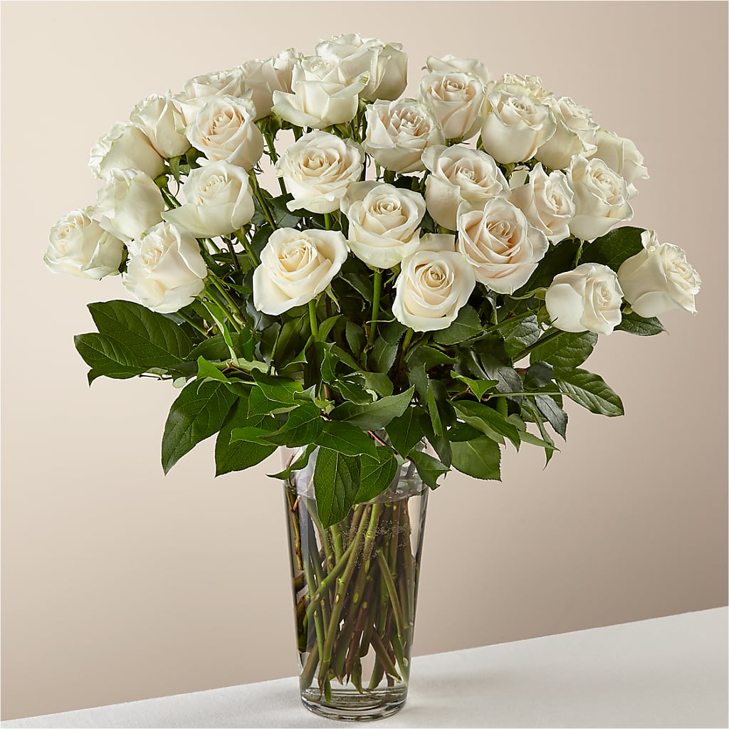 Long Stem White Rose Bouquet – Life Of A Flower, Dallas TX