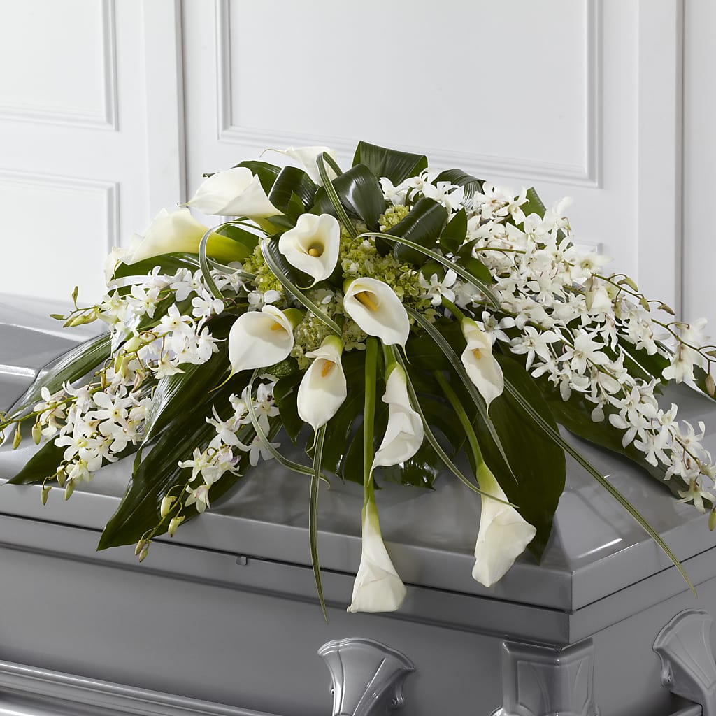 Angel Wings Casket Spray – Life Of A Flower, Dallas TX