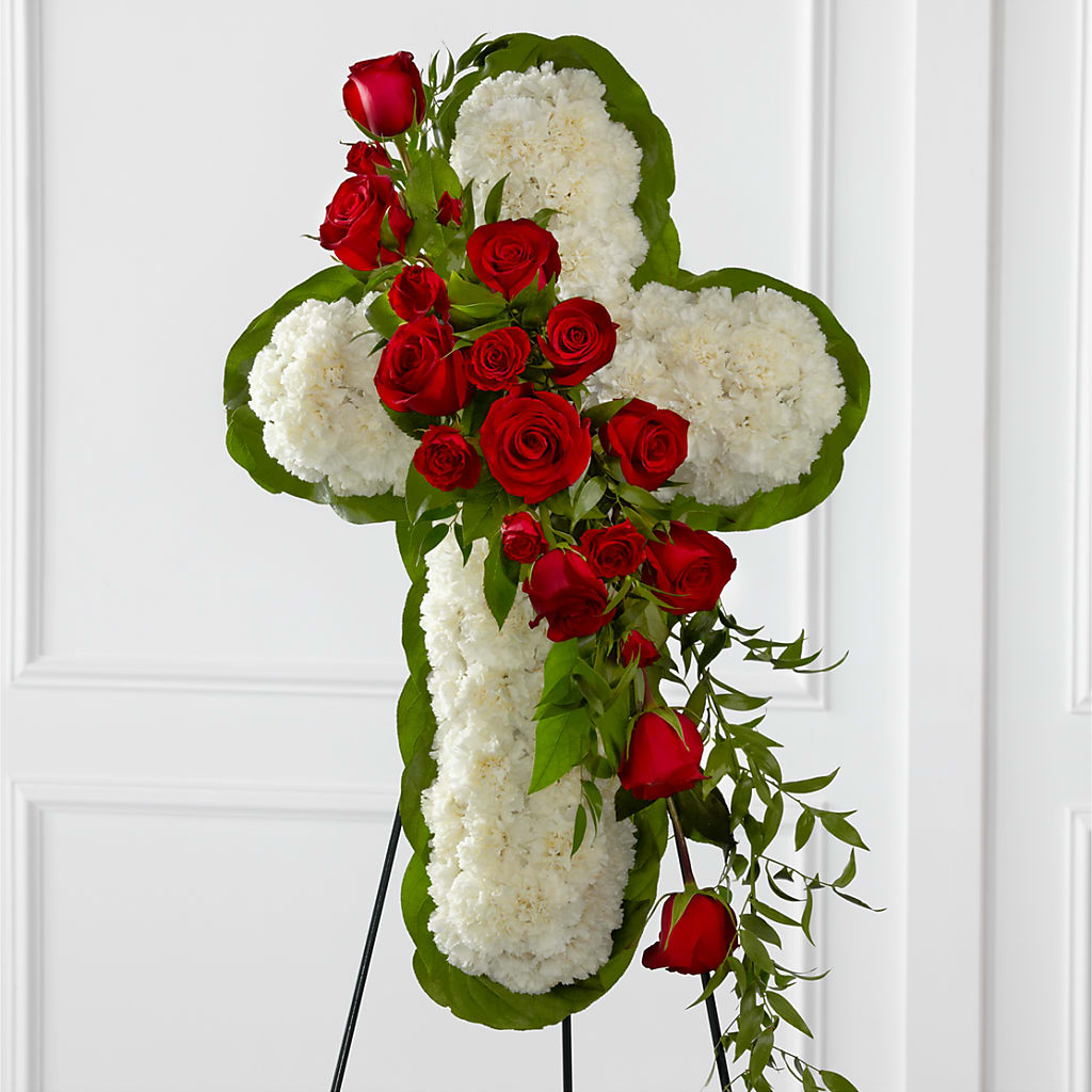 Floral Cross Easel – Life Of A Flower, Dallas TX