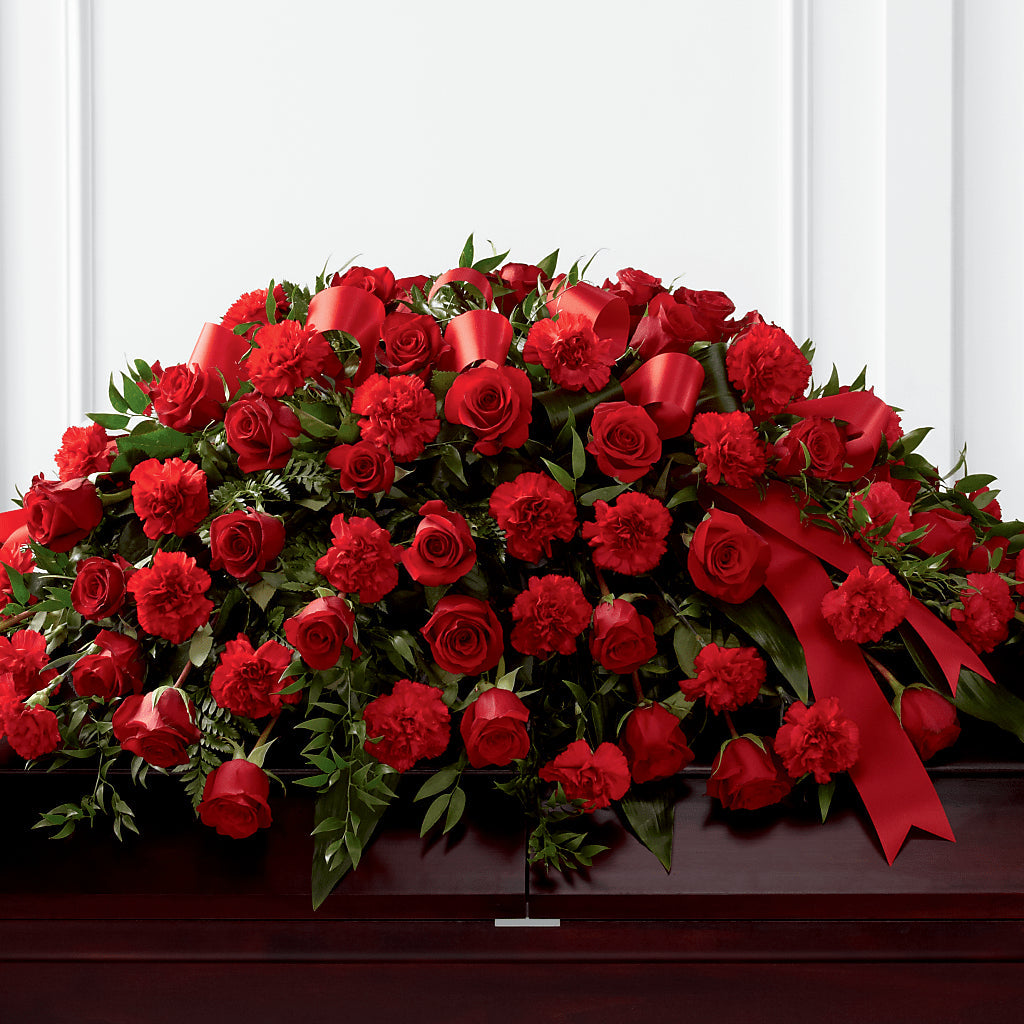 Tribute of Life Casket Spray – Life Of A Flower, Dallas TX