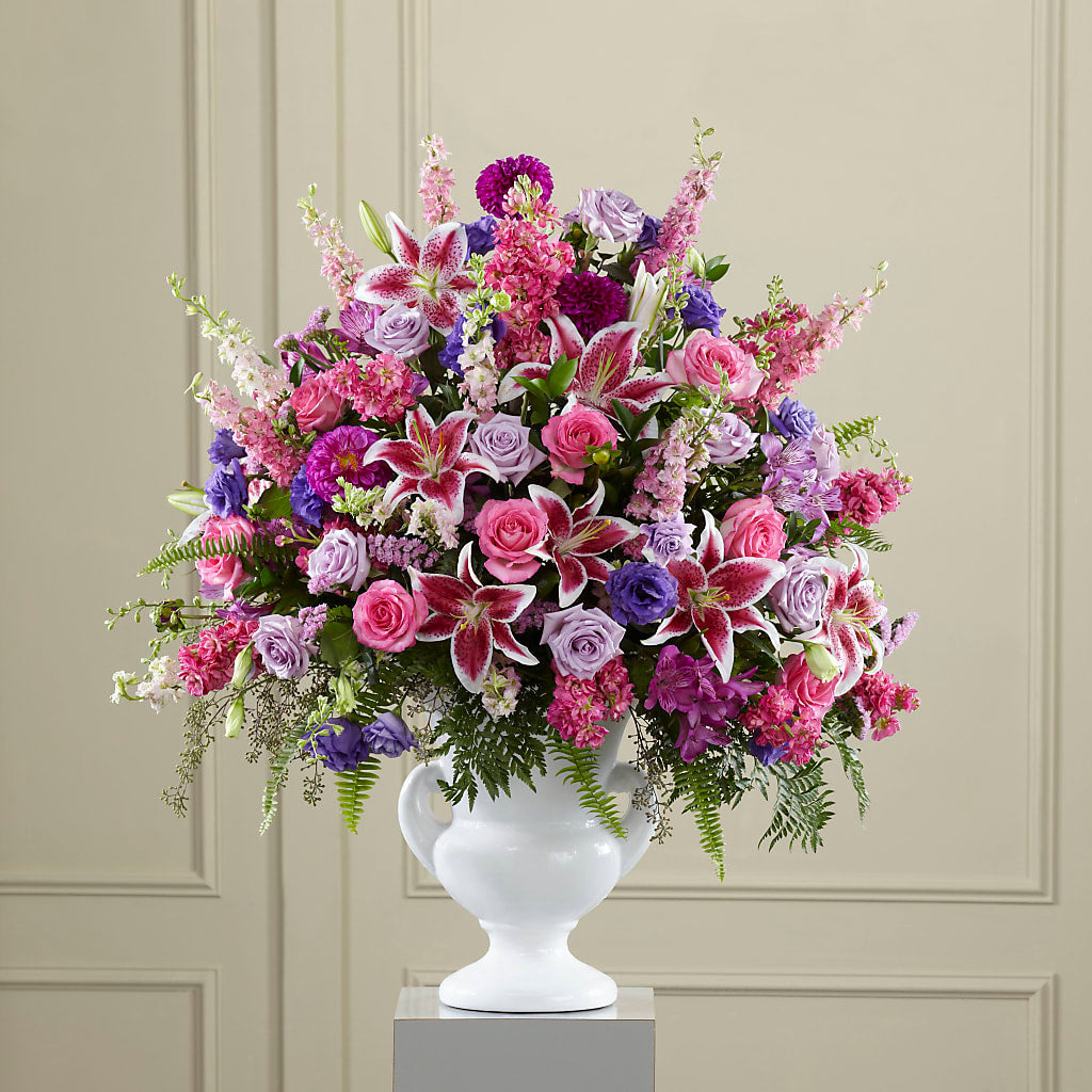 Peaceful Tribute Arrangement – Life Of A Flower, Dallas TX
