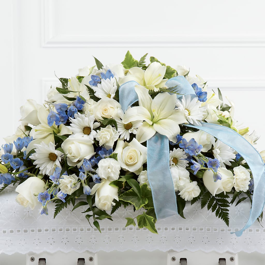 Tender Treasure Casket Spray – Life Of A Flower, Dallas TX