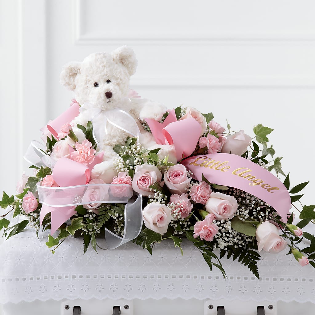 Touch of Sympathy Casket Spray – Life Of A Flower, Dallas TX