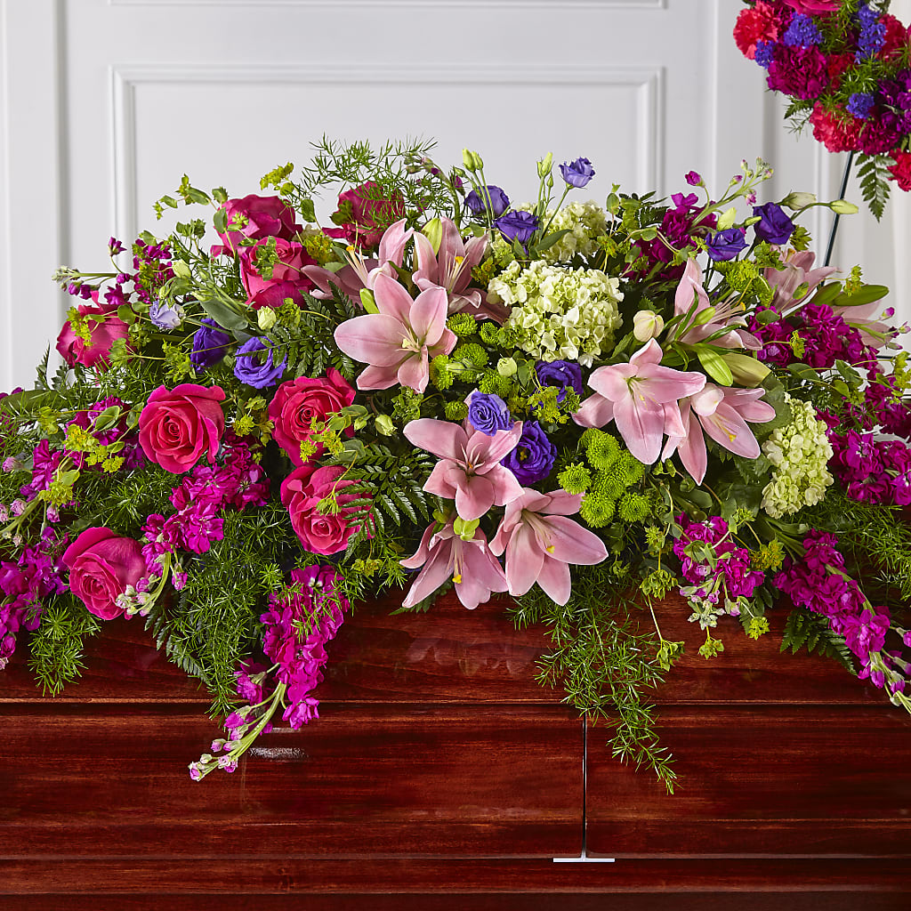 Radiant Tribute Casket Spray – Life Of A Flower, Dallas TX
