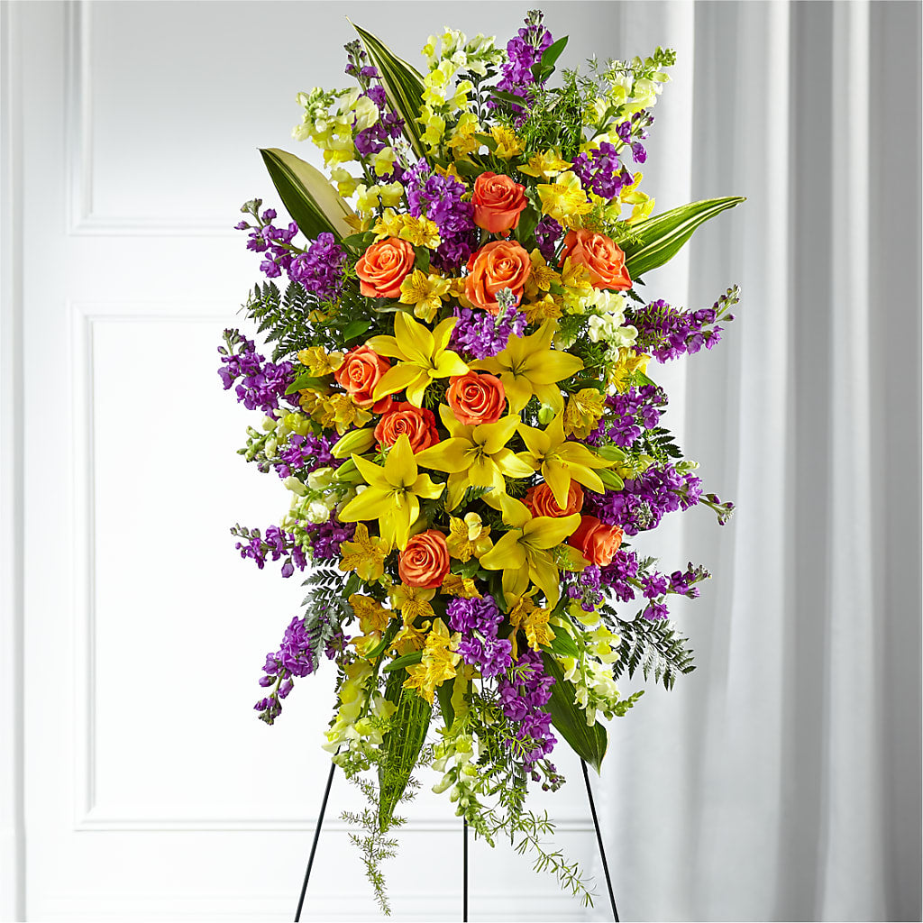 Thoughtful Prayers Standing Spray – Life Of A Flower, Dallas TX