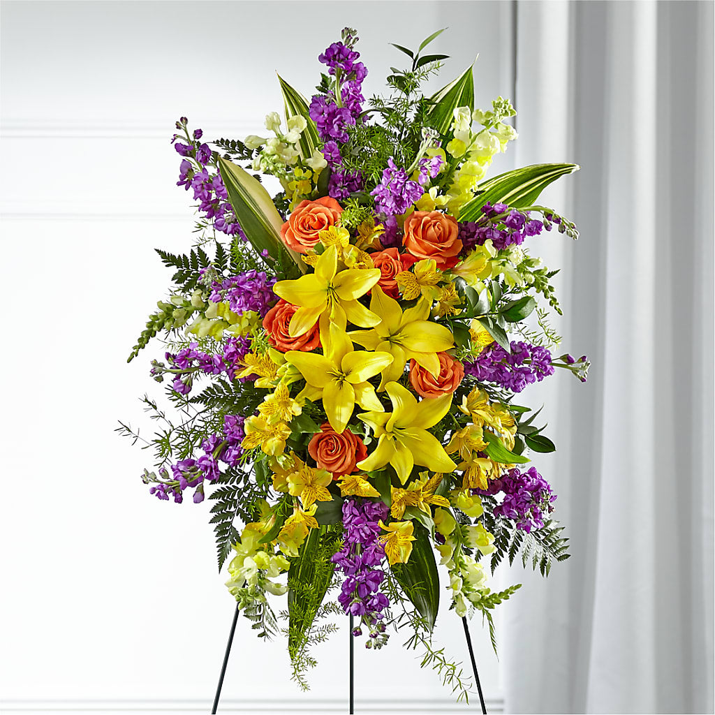 Thoughtful Prayers Standing Spray – Life Of A Flower, Dallas TX