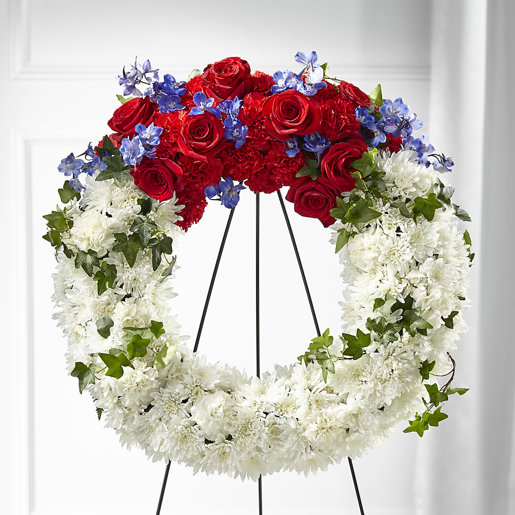 Patriotic Passion Wreath – Life Of A Flower, Dallas TX