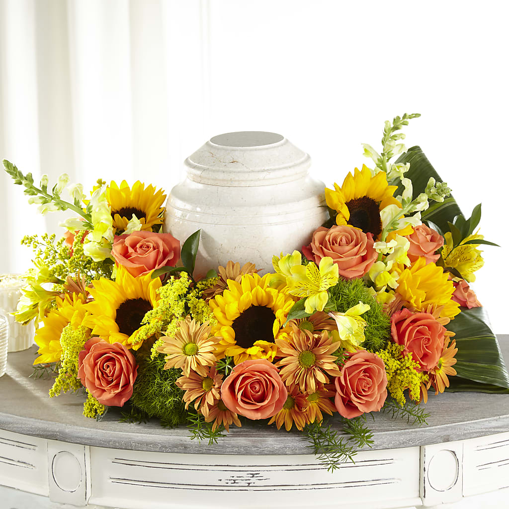Faithful Sunflower Cremation Adornment – Life Of A Flower, Dallas TX