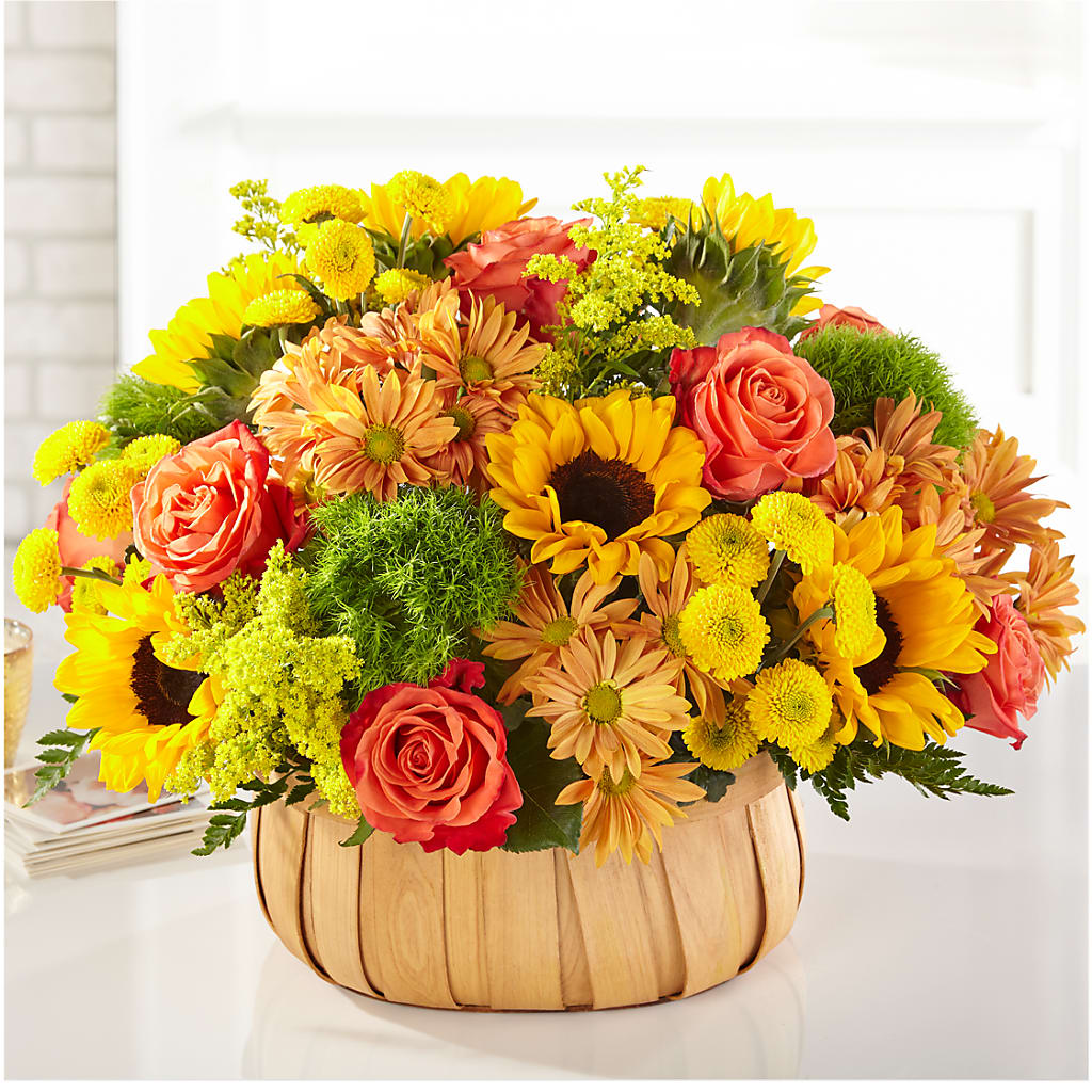 Harvest Sunflower Basket – Life Of A Flower, Dallas TX