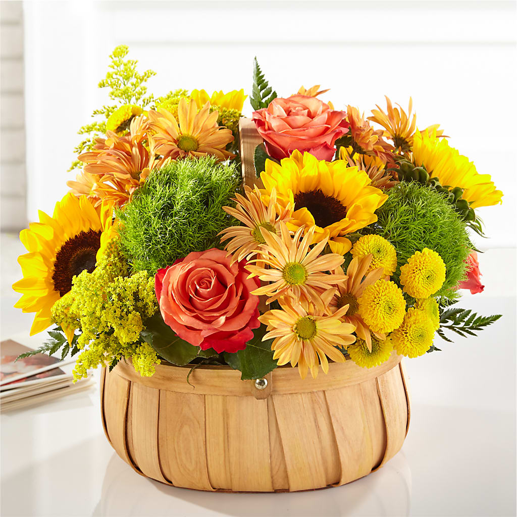 Harvest Sunflower Basket – Life Of A Flower, Dallas TX