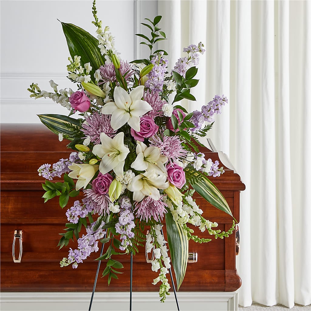 Grateful Hearts Standing Spray – Life Of A Flower, Dallas TX