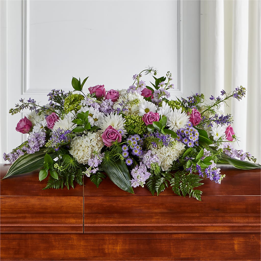 Meadows of Serenity Casket Spray – Life Of A Flower, Dallas TX