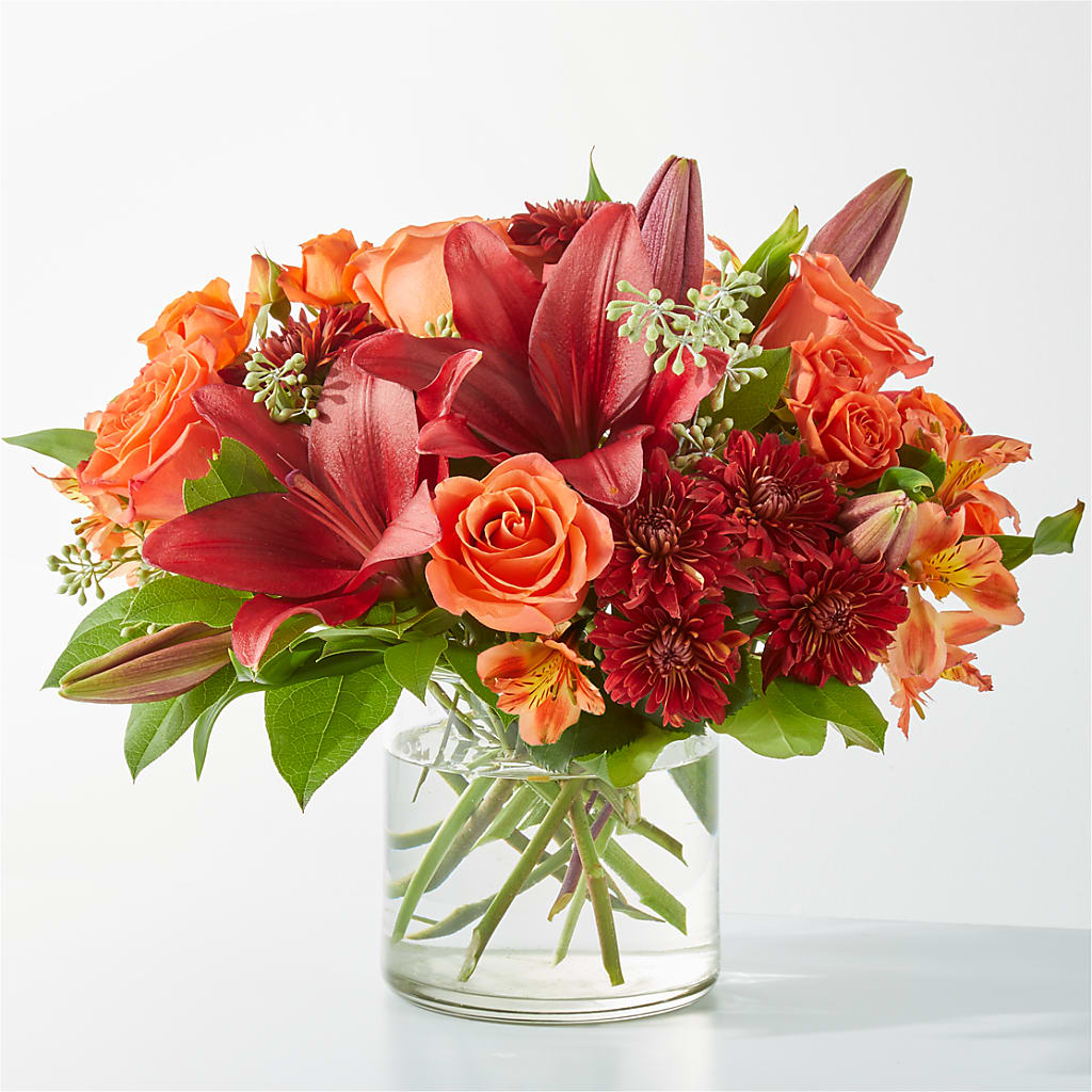 Crimson Leaves Bouquet – Life Of A Flower, Dallas TX