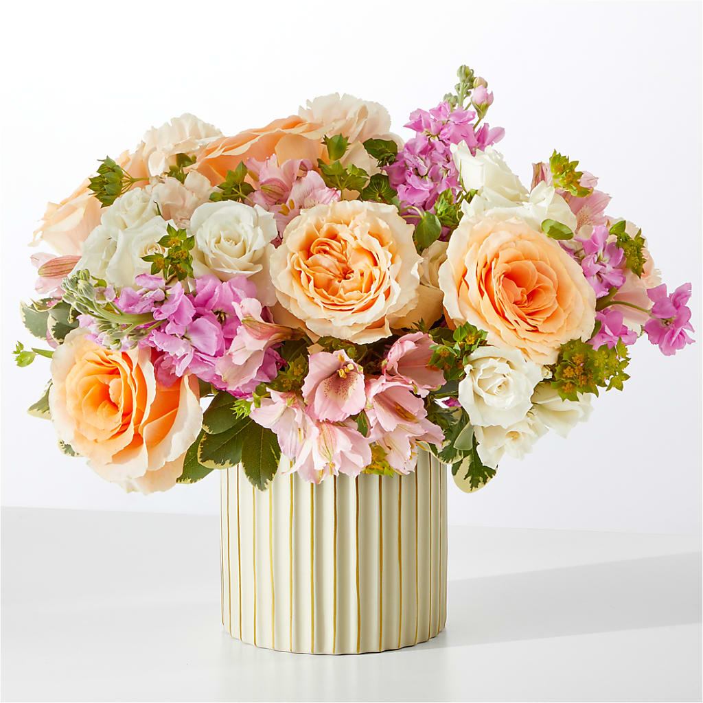 Paradise Bouquet with Ivory Vase – Life Of A Flower, Dallas TX