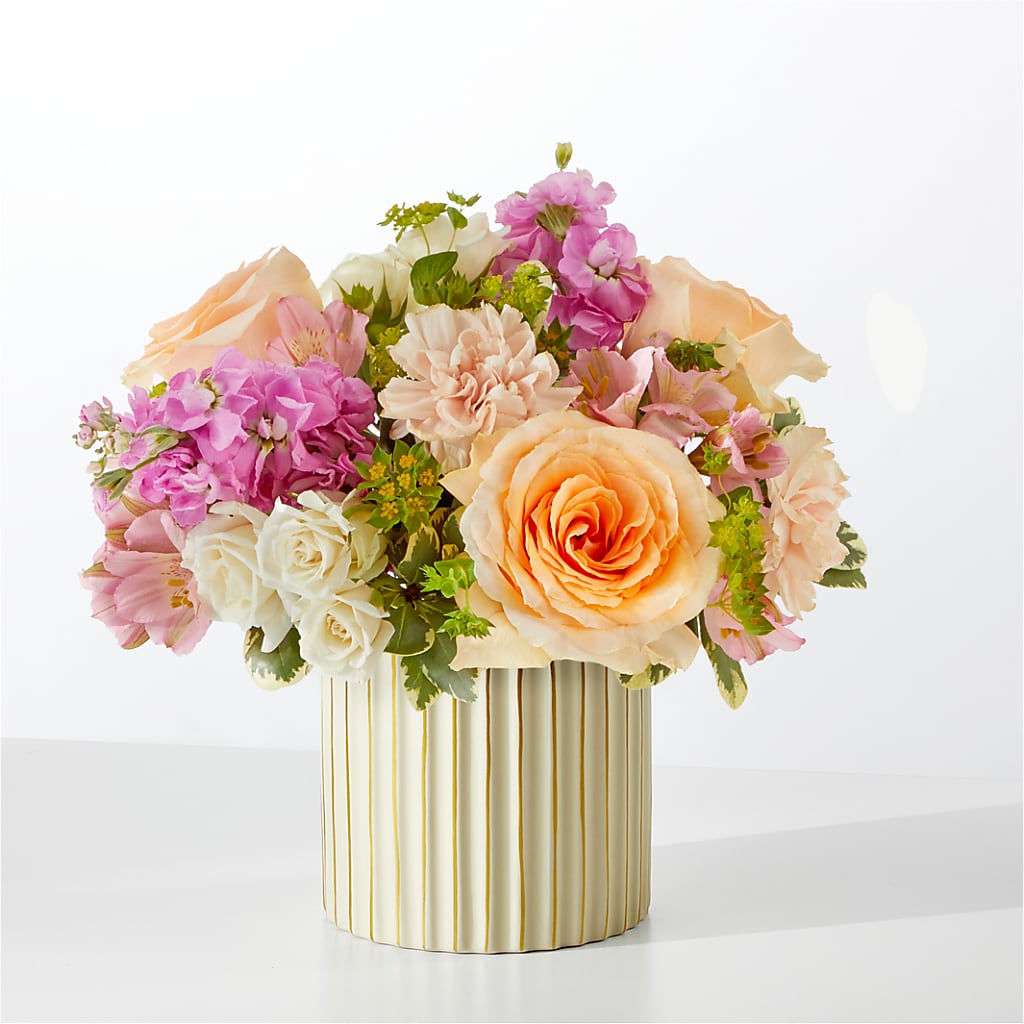 Paradise Bouquet with Ivory Vase – Life Of A Flower, Dallas TX