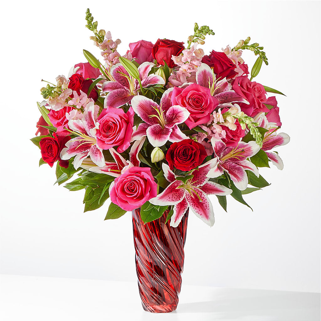 Always You Bouquet with Luxe Swirl Vase – Life Of A Flower, Dallas TX