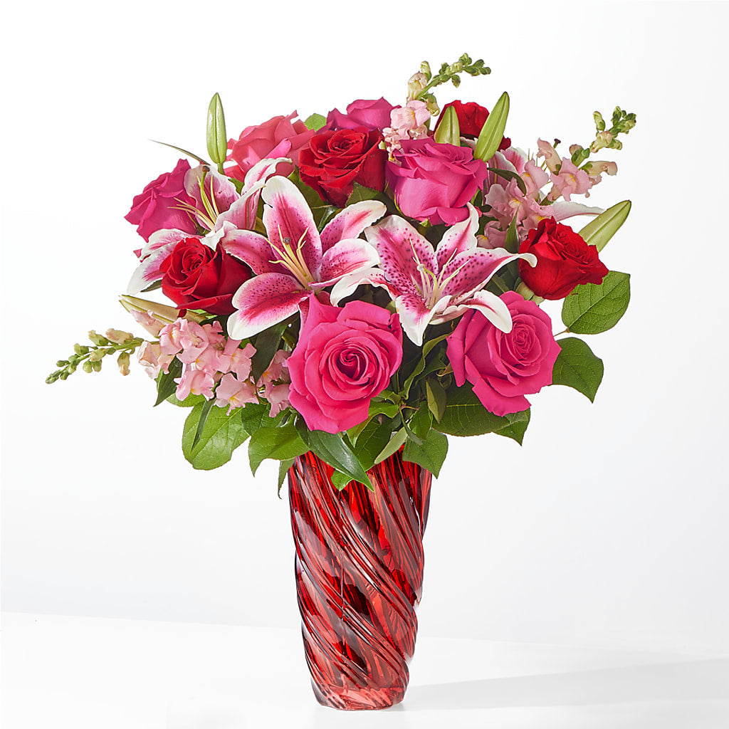 Always You Bouquet with Luxe Swirl Vase – Life Of A Flower, Dallas TX