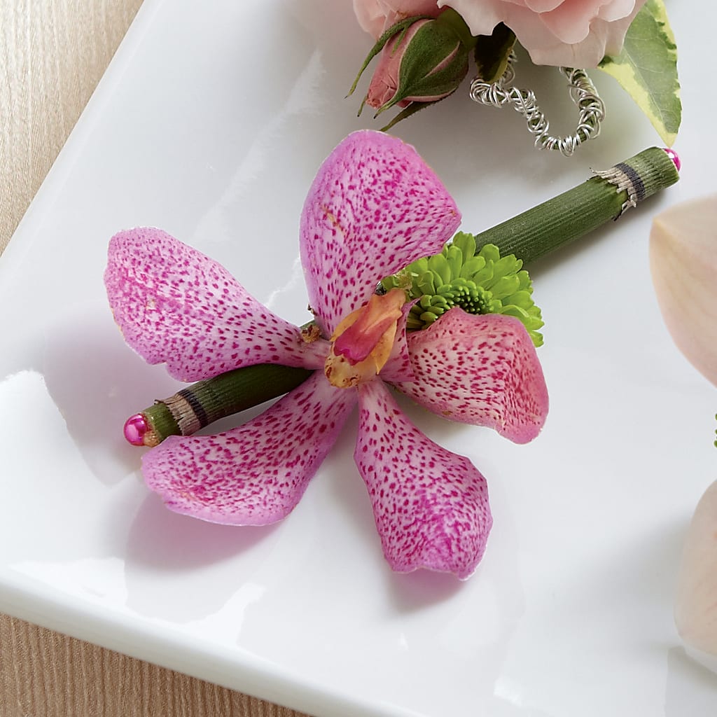 Pink Mokara Boutonniere – Life Of A Flower, Dallas TX