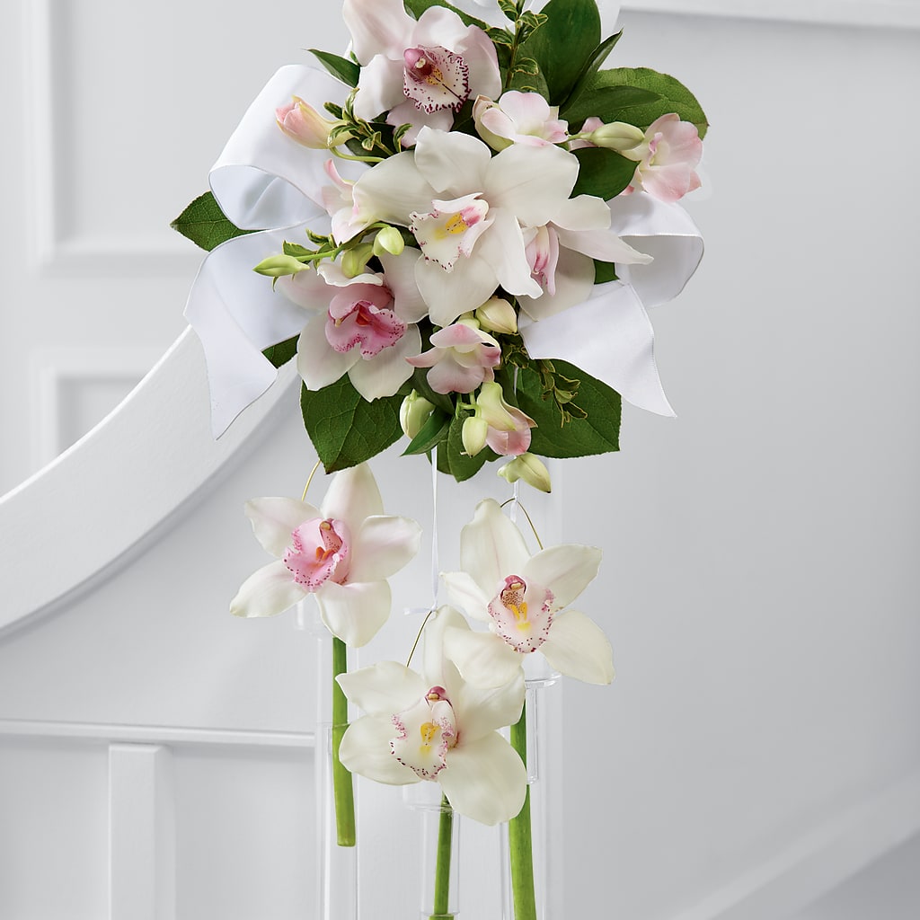 Perfect Entrance Pew Arrangement – Life Of A Flower, Dallas TX