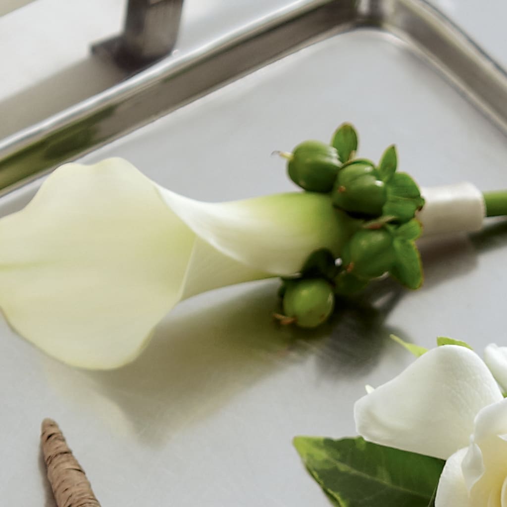 White Calla Boutonniere – Life Of A Flower, Dallas TX
