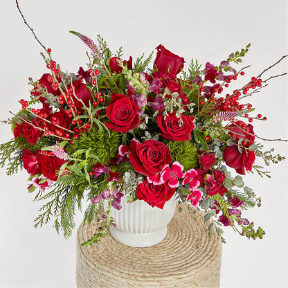 Big Red Bow Bouquet –  Life Of A Flower, Dallas TX