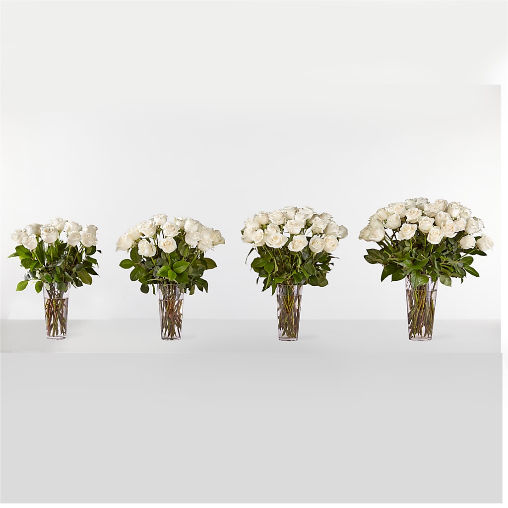 Long Stem White Rose Bouquet –  Life Of A Flower, Dallas TX