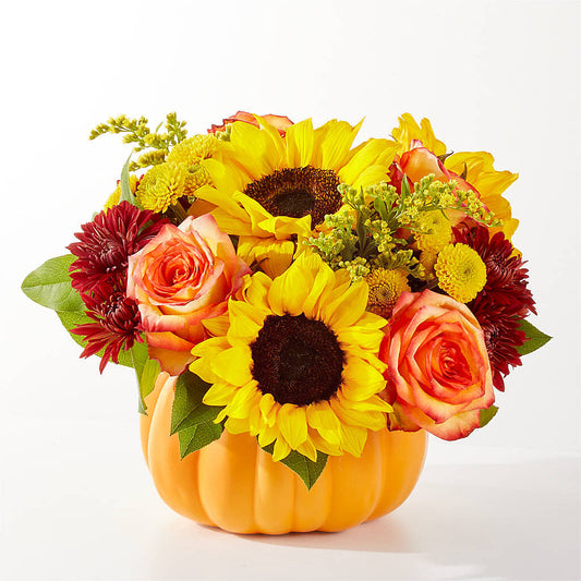 Golden Gourd Pumpkin Bouquet –  Life Of A Flower, Dallas TX