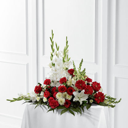 Crimson & White Arrangement –  Life Of A Flower, Dallas TX