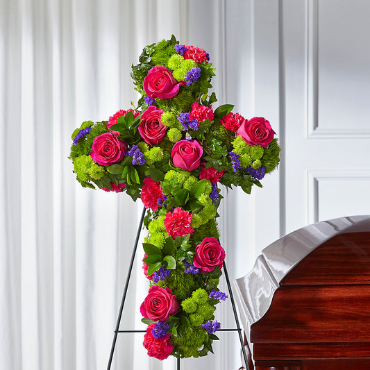Tribute Rose Floral Cross –  Life Of A Flower, Dallas TX