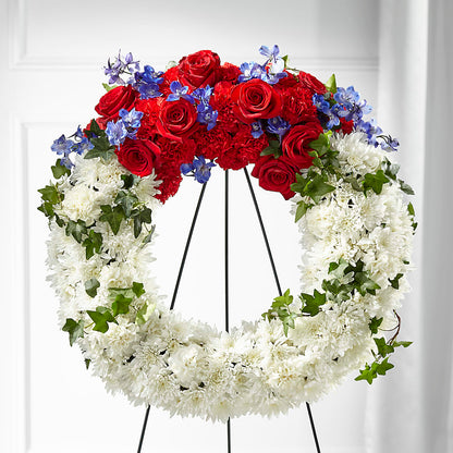Patriotic Passion Wreath –  Life Of A Flower, Dallas TX