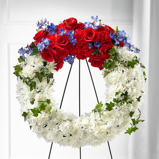 Patriotic Passion Wreath –  Life Of A Flower, Dallas TX