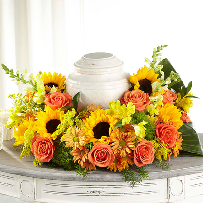 Faithful Sunflower Cremation Adornment –  Life Of A Flower, Dallas TX