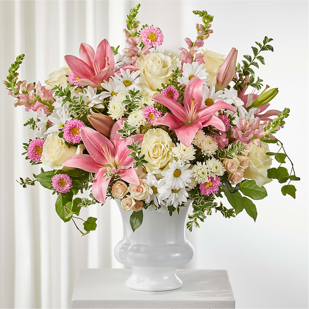 Arrangement de roses empathiques pour urne