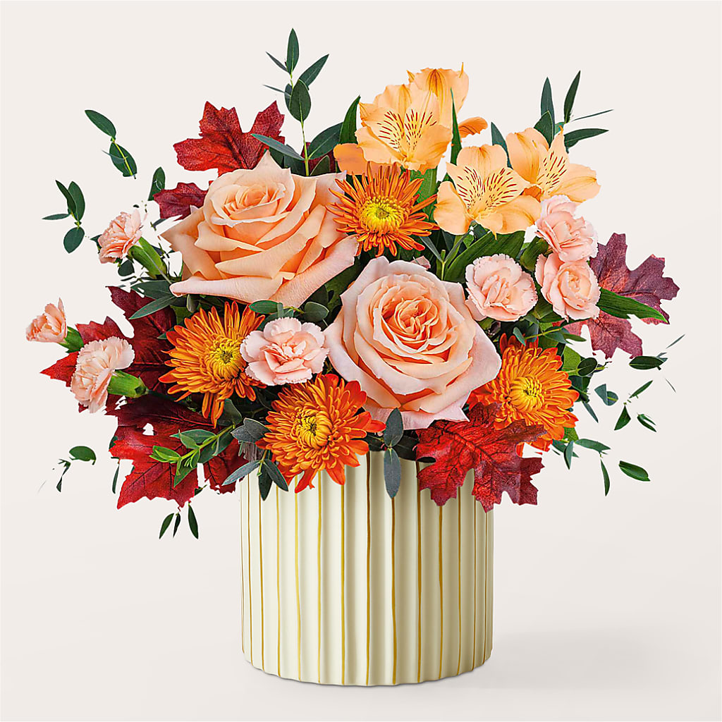 Spiced Latte Bouquet with Ivory Vase –  Life Of A Flower, Dallas TX