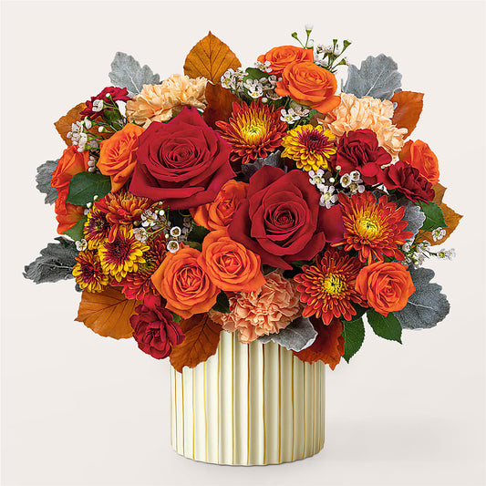 Merlot Bouquet with Ivory Vase –  Life Of A Flower, Dallas TX