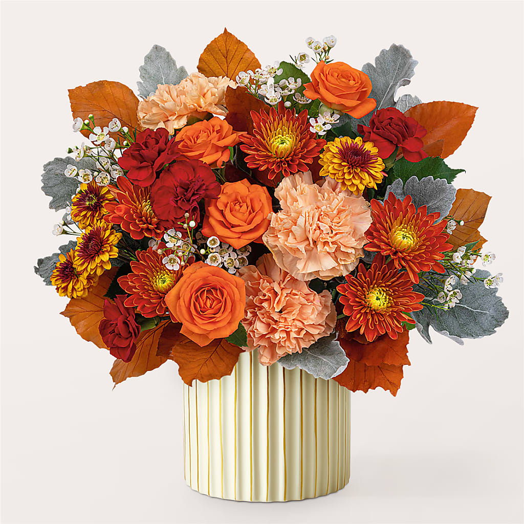 Merlot Bouquet with Ivory Vase –  Life Of A Flower, Dallas TX