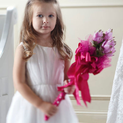Sparkle Pink Flower Girl Bouquet –  Life Of A Flower, Dallas TX